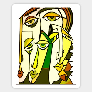 portrait cubism Sticker